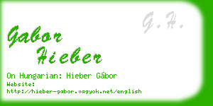 gabor hieber business card